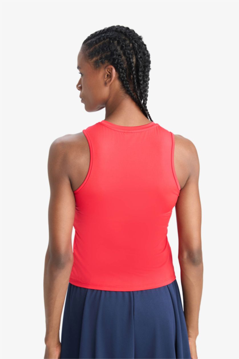 نساء أحمر كيمونه رياضي سليم فيت بياخة مستديرة من DeFactoFit