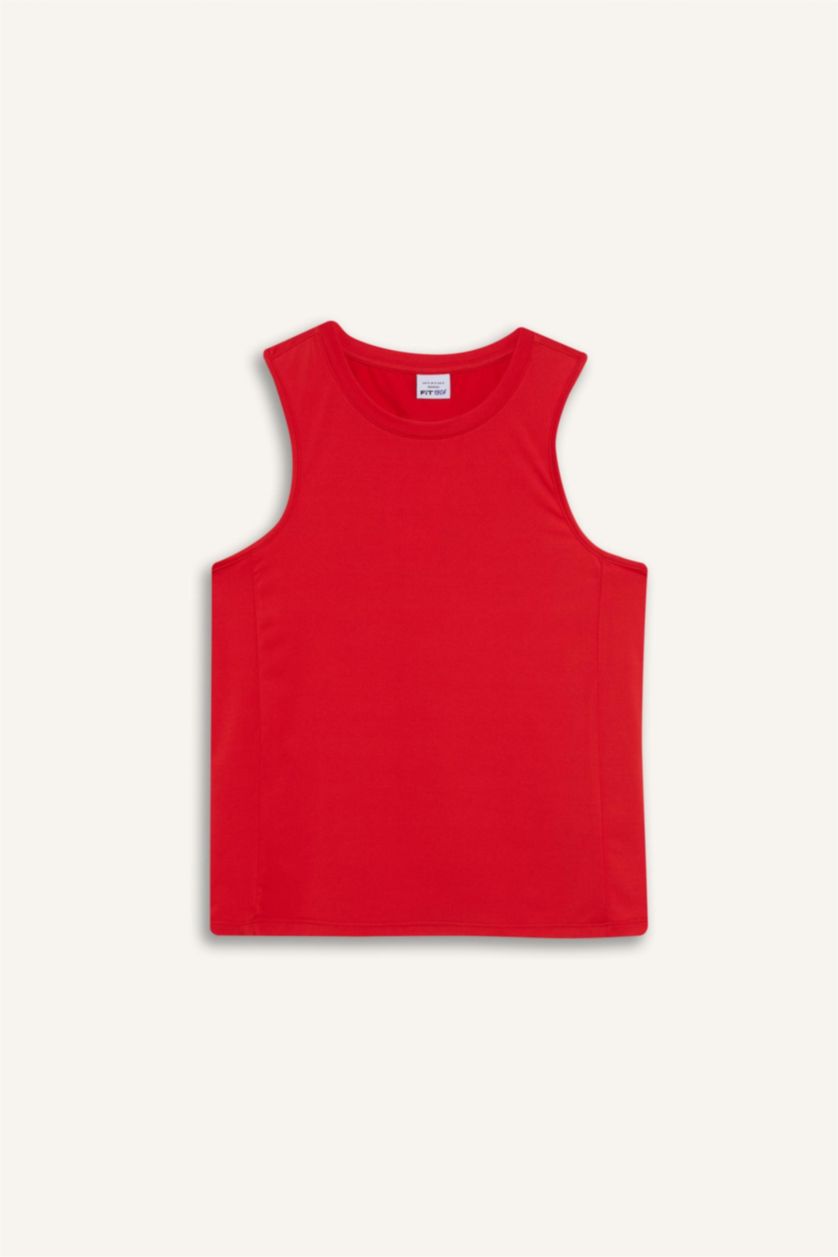 نساء أحمر كيمونه رياضي سليم فيت بياخة مستديرة من DeFactoFit