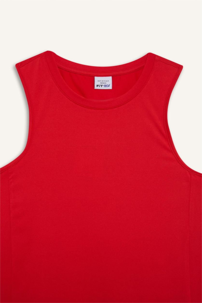 نساء أحمر كيمونه رياضي سليم فيت بياخة مستديرة من DeFactoFit