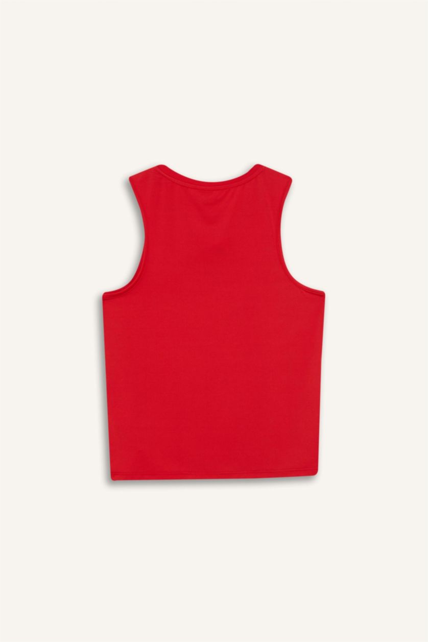 نساء أحمر كيمونه رياضي سليم فيت بياخة مستديرة من DeFactoFit