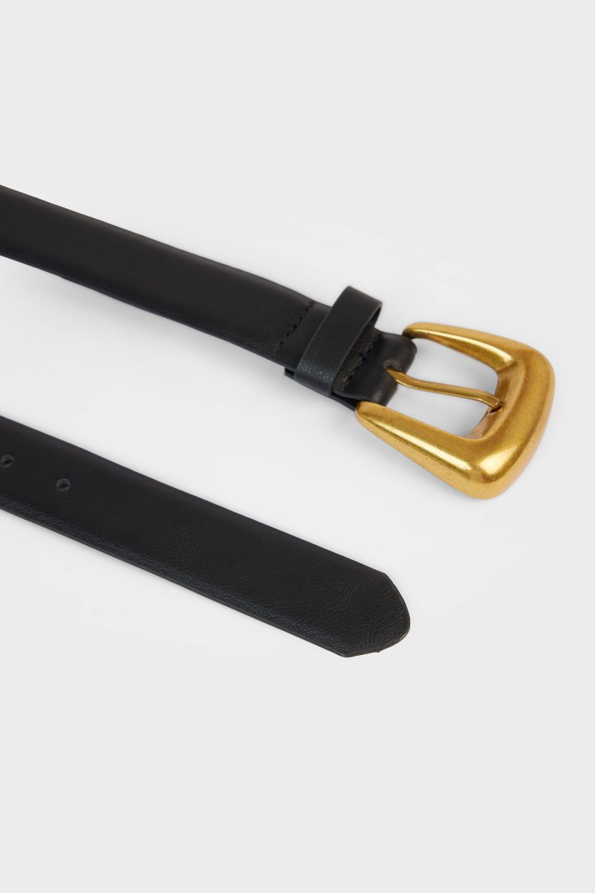 Kadın Siyah Kadın Suni Deri Jean Kemeri