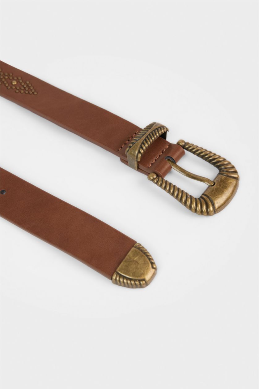 نساء بني حزام جلد صناعي