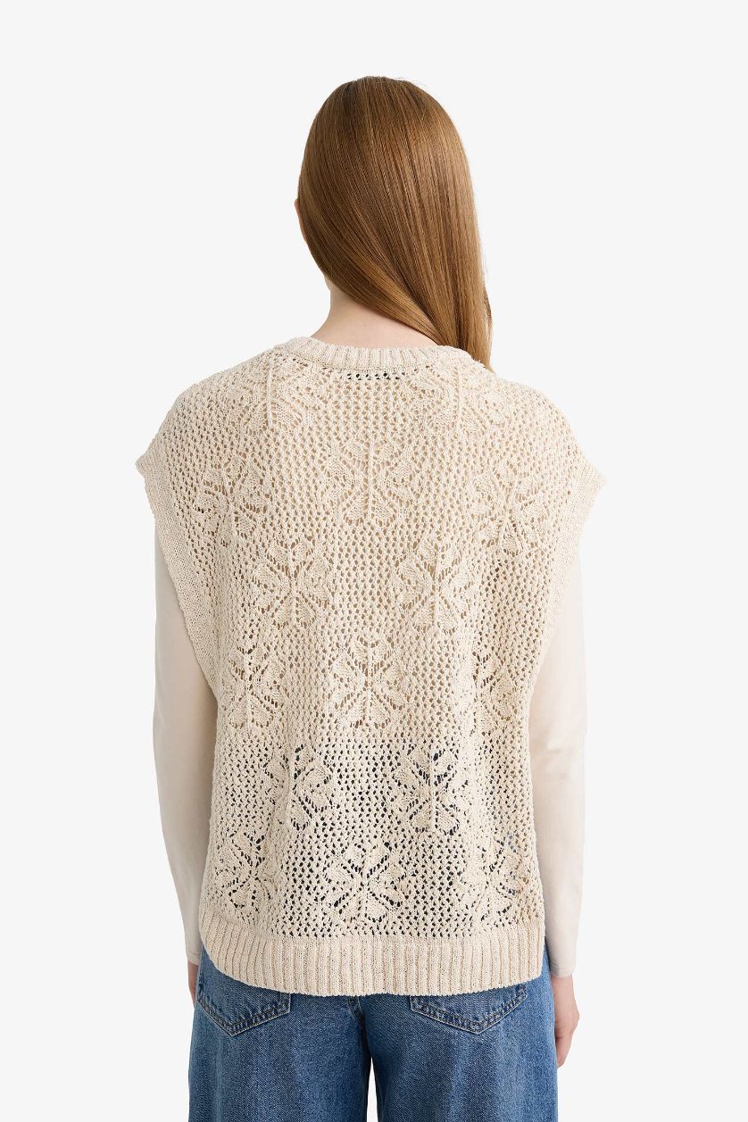 WOMAN Sand Crew Neck Knitwear Vest