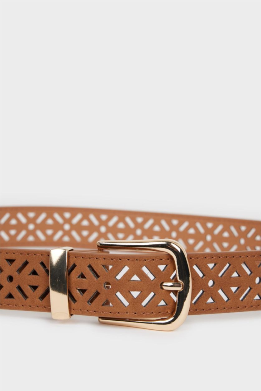 نساء خزان حزام جلد صناعي بمشبك مستطيل