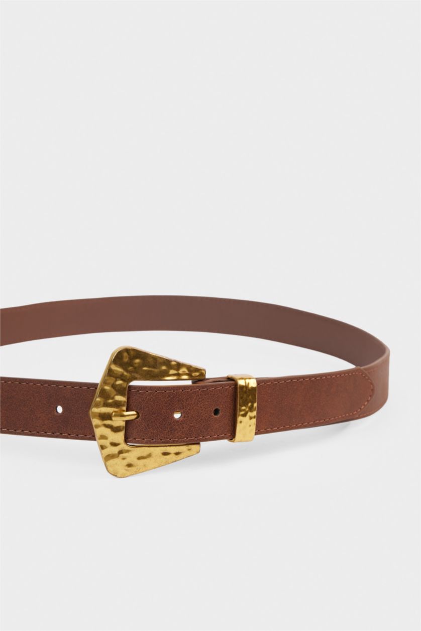 FEMME Marron Ceinture en similicuir pour femme
