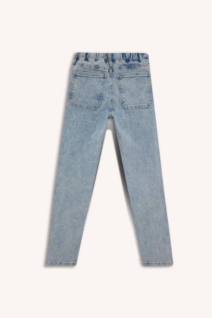 أولادي أزرق بنطلون جينز اولادي بالون فيت برجل عادية