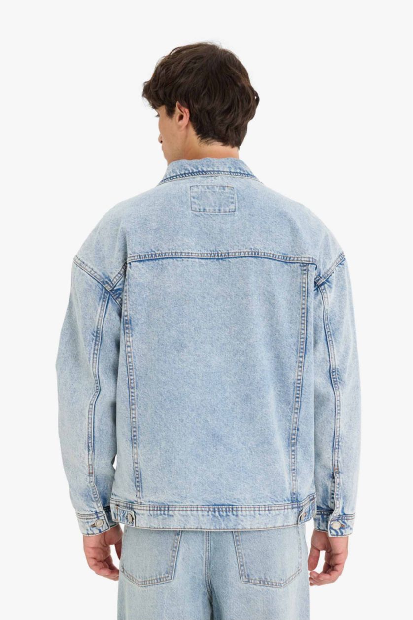 Ерлер Ашық Көк Куртка