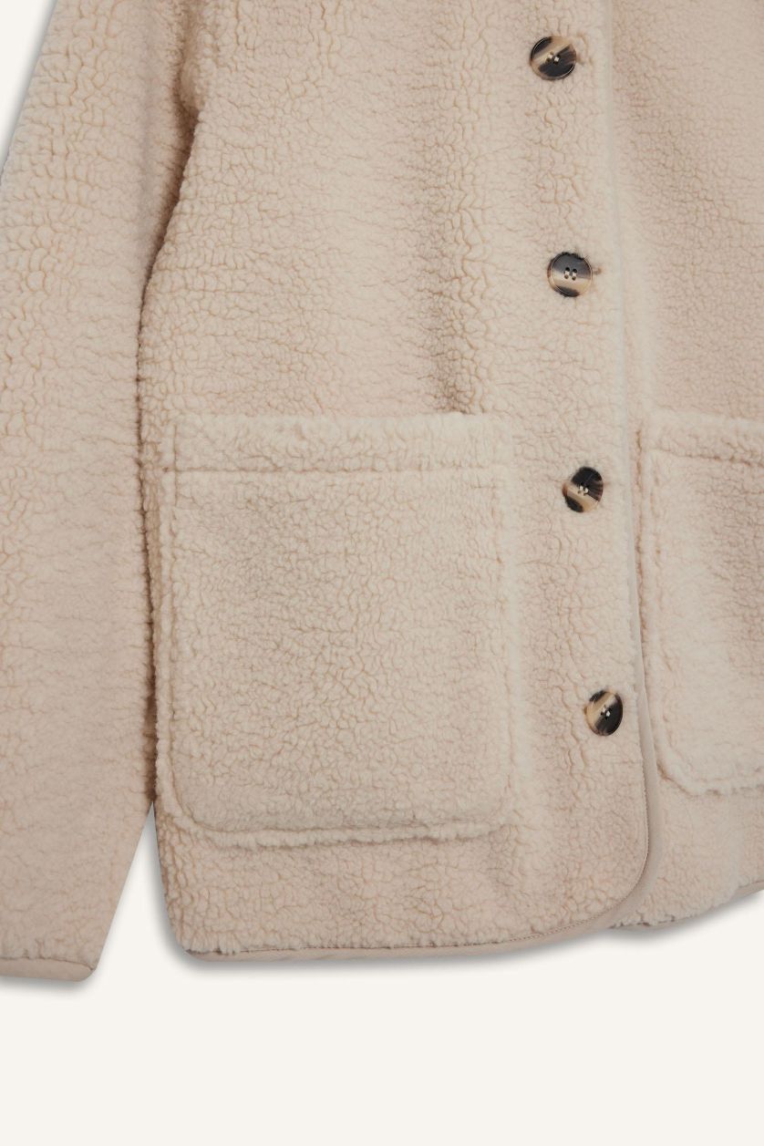 Woman Ecru Regular Fit Fur Faux Fur