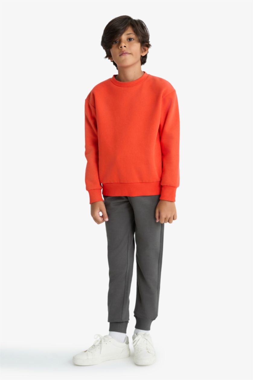 Boys & Teens Anthracite Boy Regular Fit Thin Fabric Jogging Pants