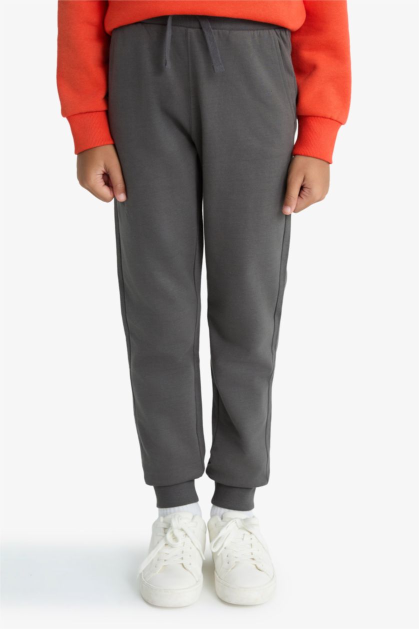 Boys & Teens Anthracite Boy Regular Fit Thin Fabric Jogging Pants