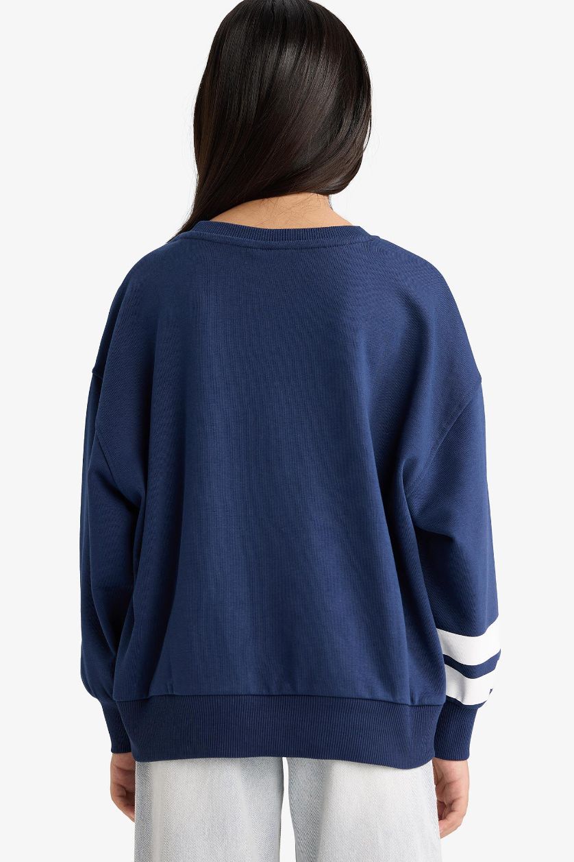 Kız Çocuk - Genç Kız Lacivert Cınnamoroll Oversıze Sweatshırt Kız Çocuk