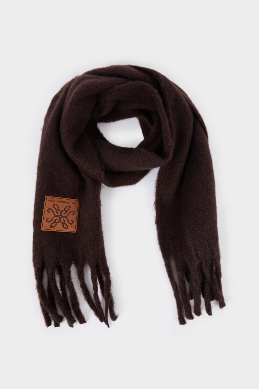 WOMAN Brown Woman Scarf