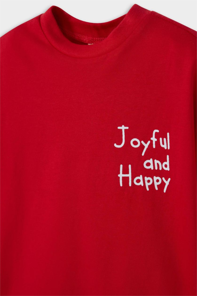 BABY BOY Red Baby Boy Printed T-Shirt Sweatpants 2 Piece Set