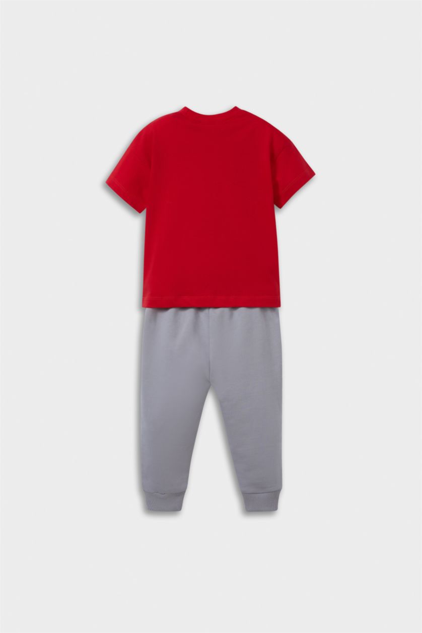 BABY BOY Red Baby Boy Printed T-Shirt Sweatpants 2 Piece Set