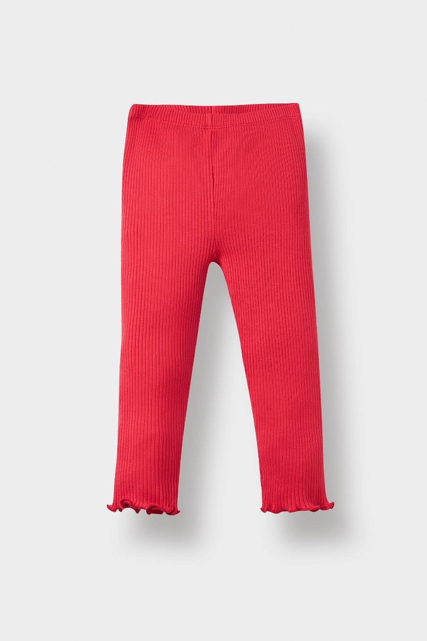 BABY GIRL Red Baby Girl Heart Ribbed Camisole T-Shirt Leggings 2 Piece Set