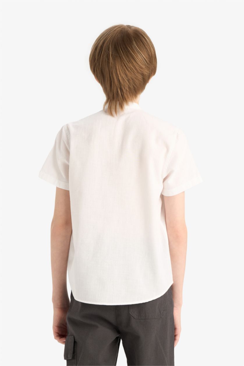 أولاد أبيض قميص ولادي ردن طويل قصة عادية بياخة عالية