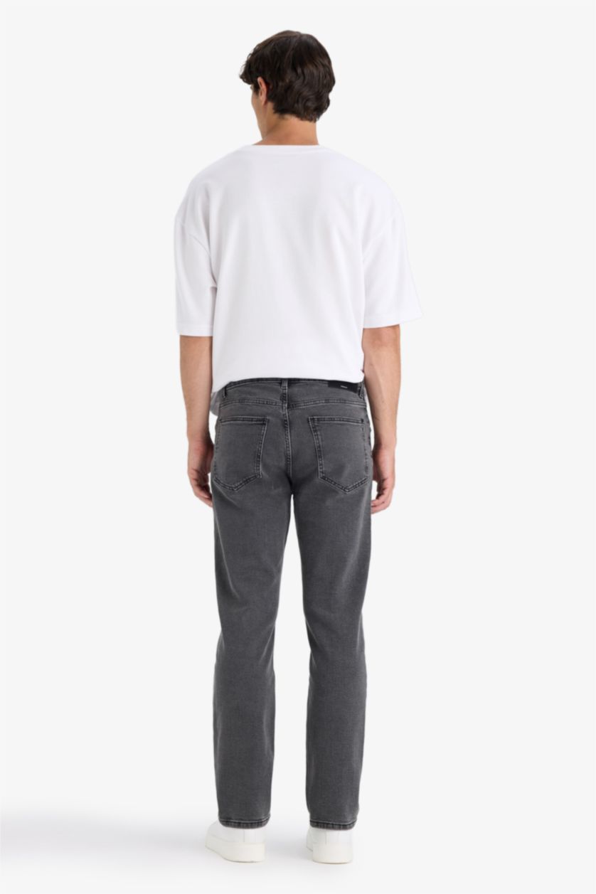 Man Anthracite Sergio Regular Fit Regular Hem Denim Trousers
