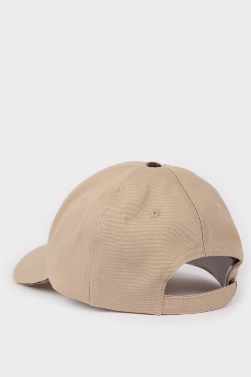 Kadın Bej Kadın Pamuklu Cap Şapka