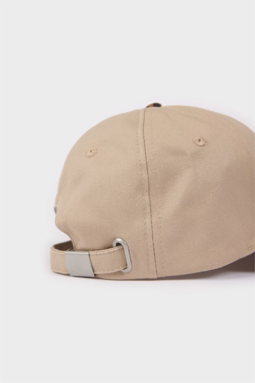 Kadın Bej Kadın Pamuklu Cap Şapka