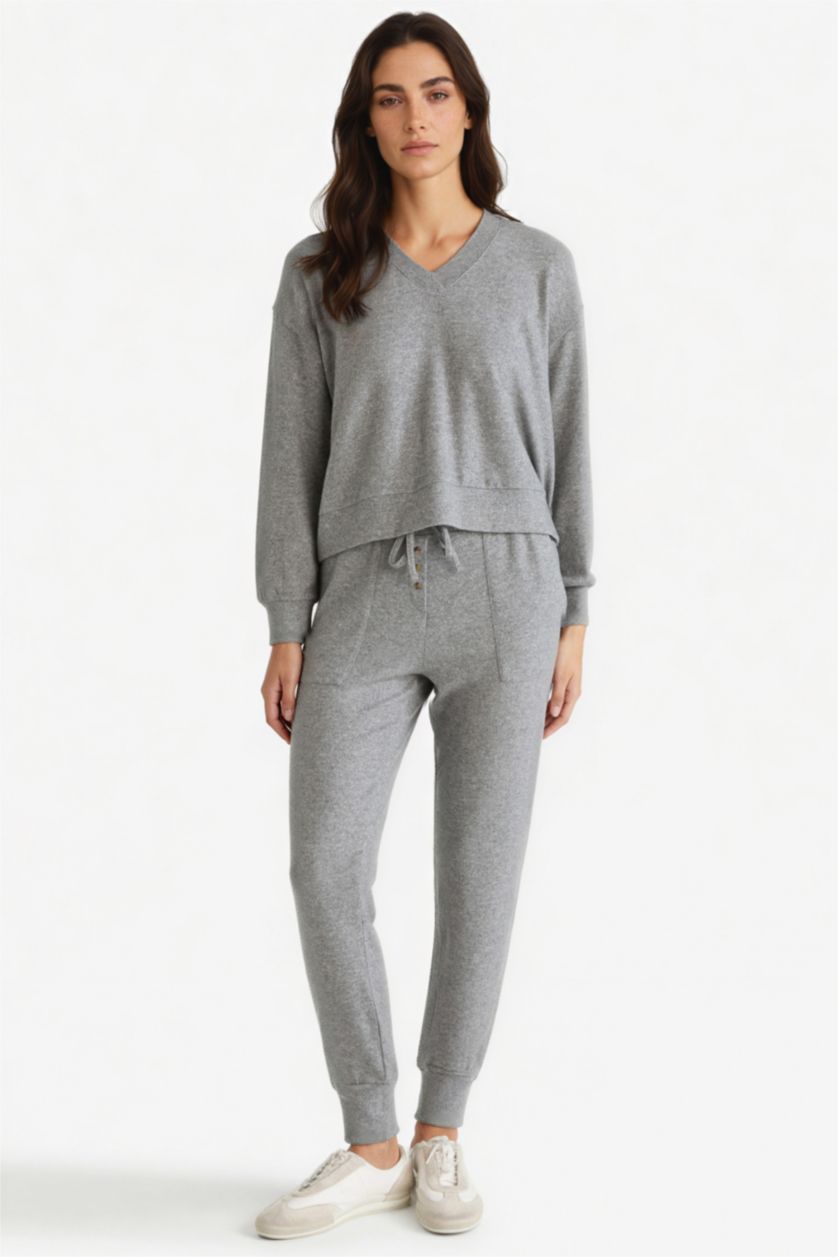 حريمي أنثرا طقم قصة عادية كم طويل من قطعتين