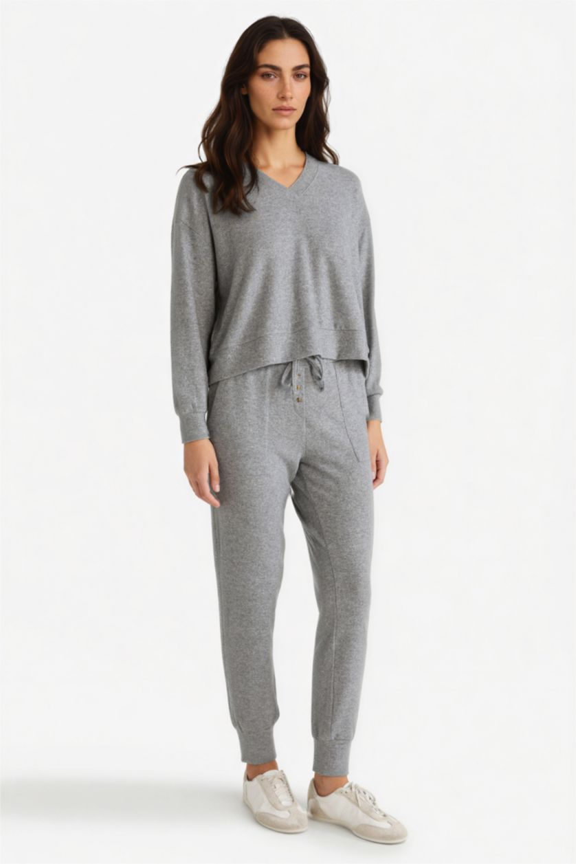 حريمي أنثرا طقم قصة عادية كم طويل من قطعتين