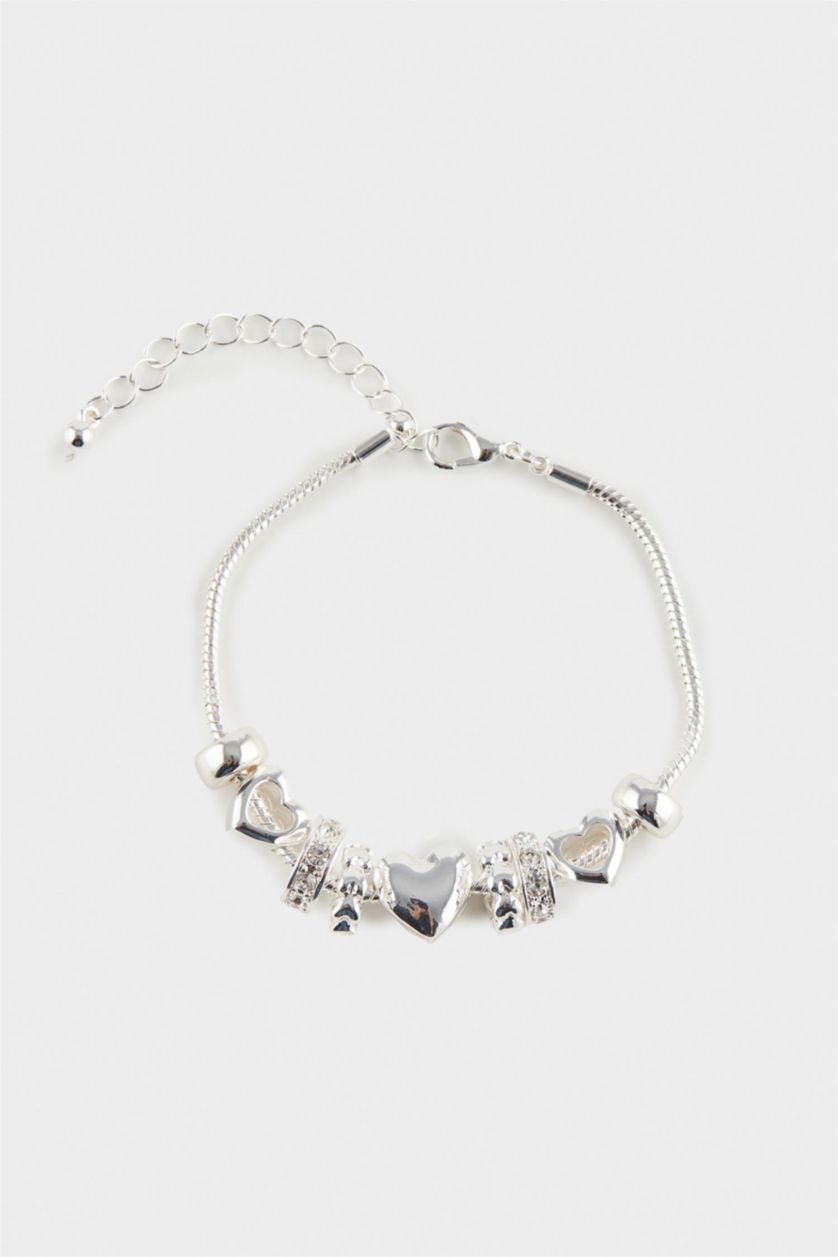 Kadın Gümüş Kadın Charmlı Silver Bileklik