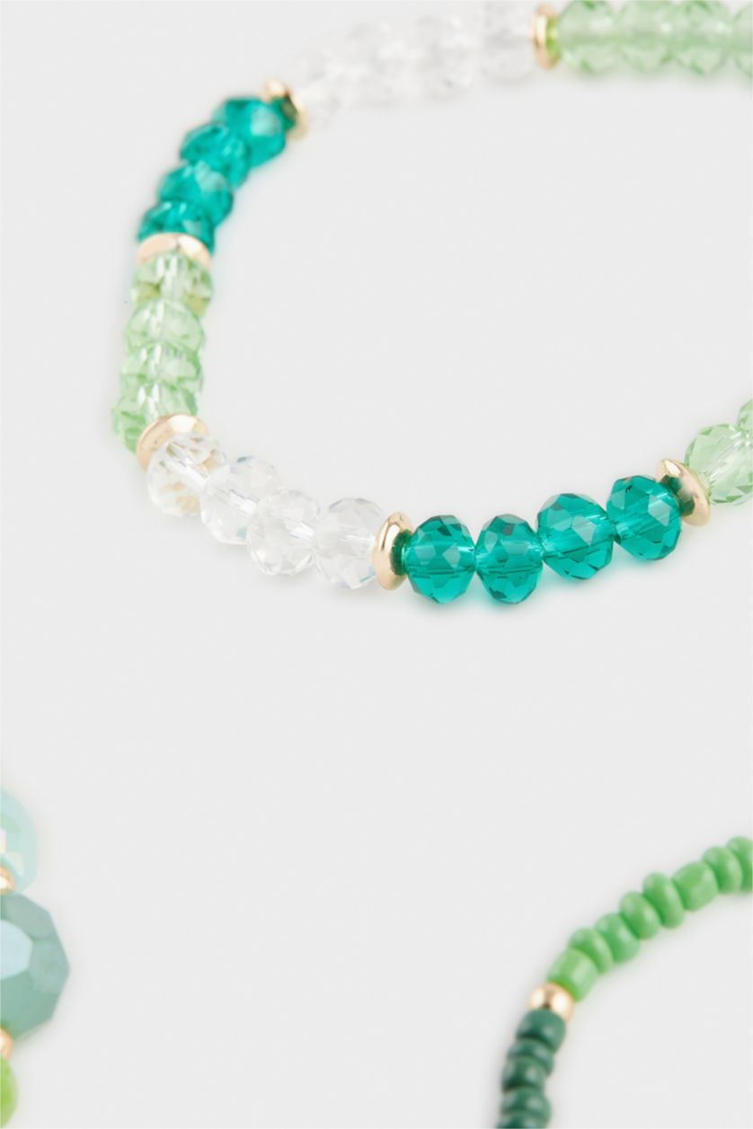 Kadın Yeşil Kadın 3'lü Mavi Taşlı Bileklik