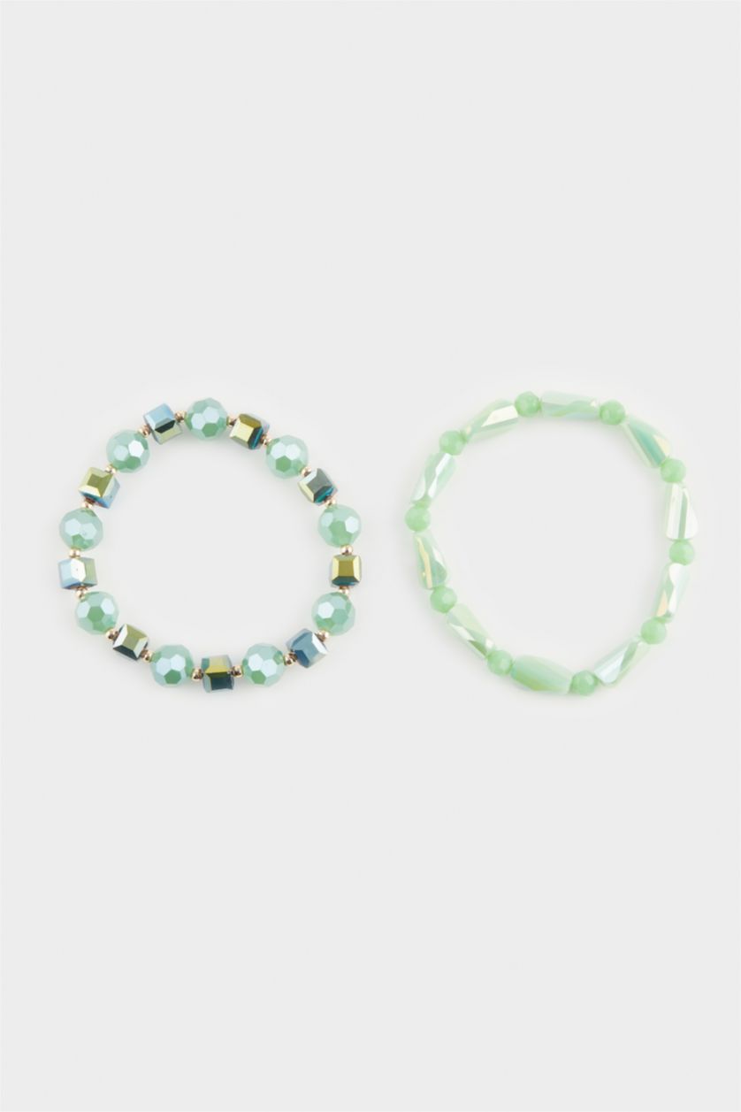 Kadın Yeşil Kadın 2'li Yeşil Taşlı Bileklik