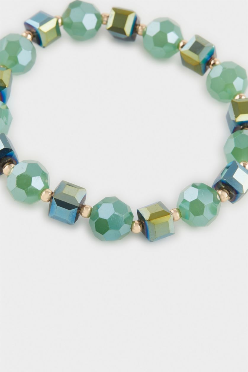 Kadın Yeşil Kadın 2'li Yeşil Taşlı Bileklik