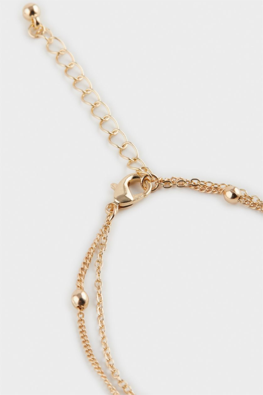 Женщины Разноцветный Женский браслет золотого и синего цветов, комплект из 2