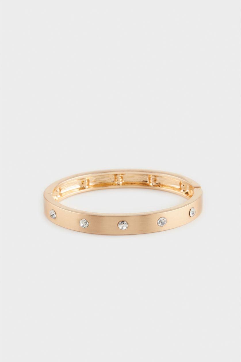 Kadın Altın Kadın Taşlı Gold Kelepçe Bilezik