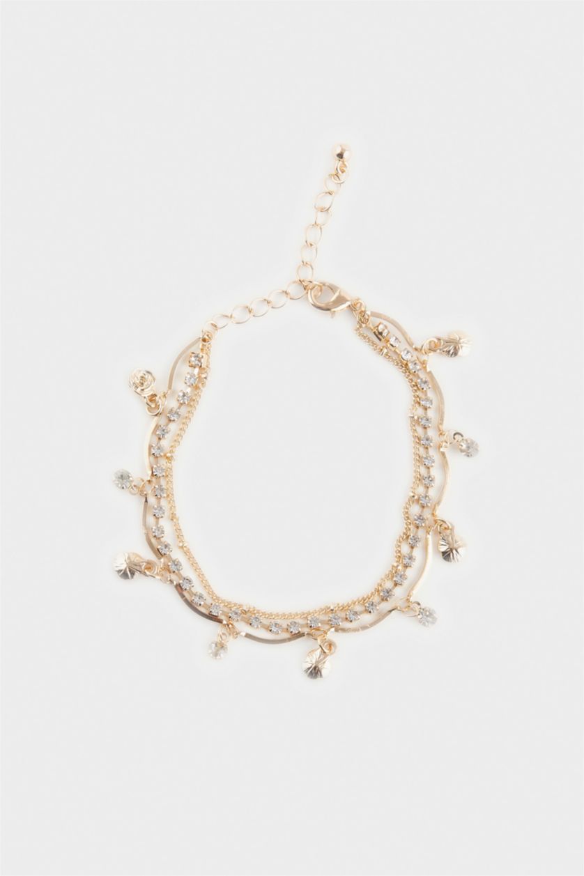 Женщины Разноцветный Женский Золотой Браслет с Камнями