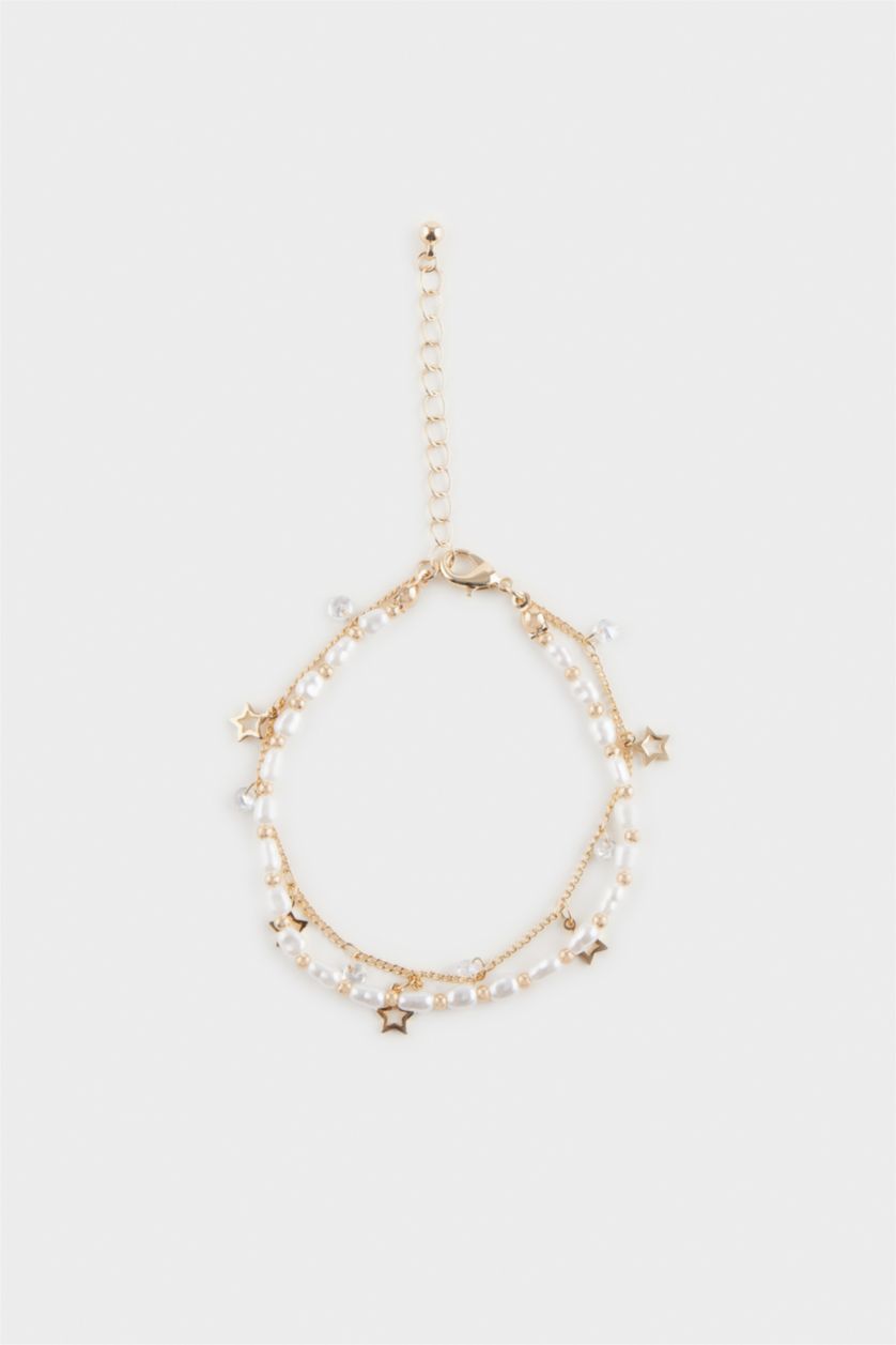 Женщины Разноцветный Женский браслет золотого цвета с жемчугом