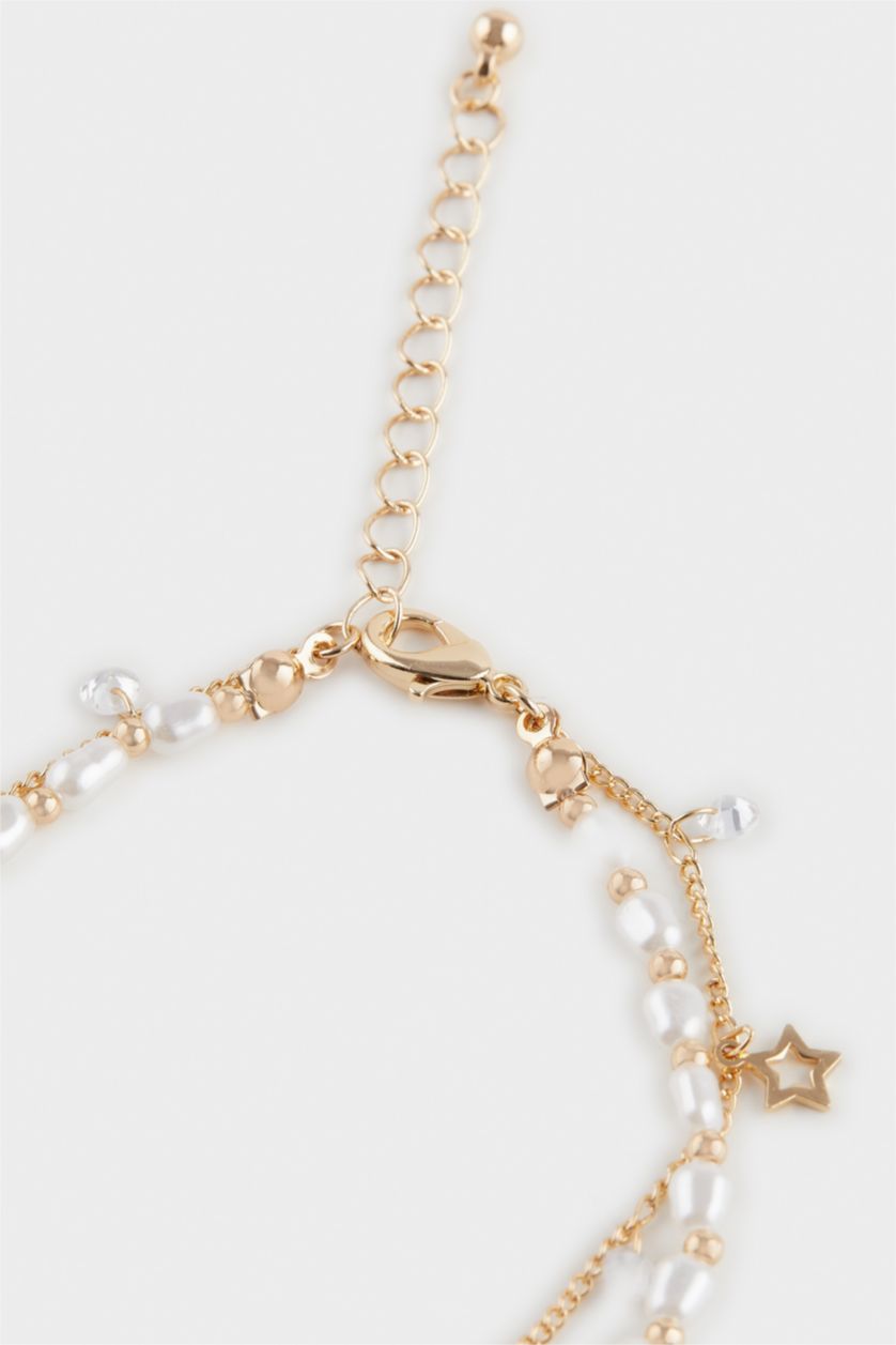 Женщины Разноцветный Женский браслет золотого цвета с жемчугом