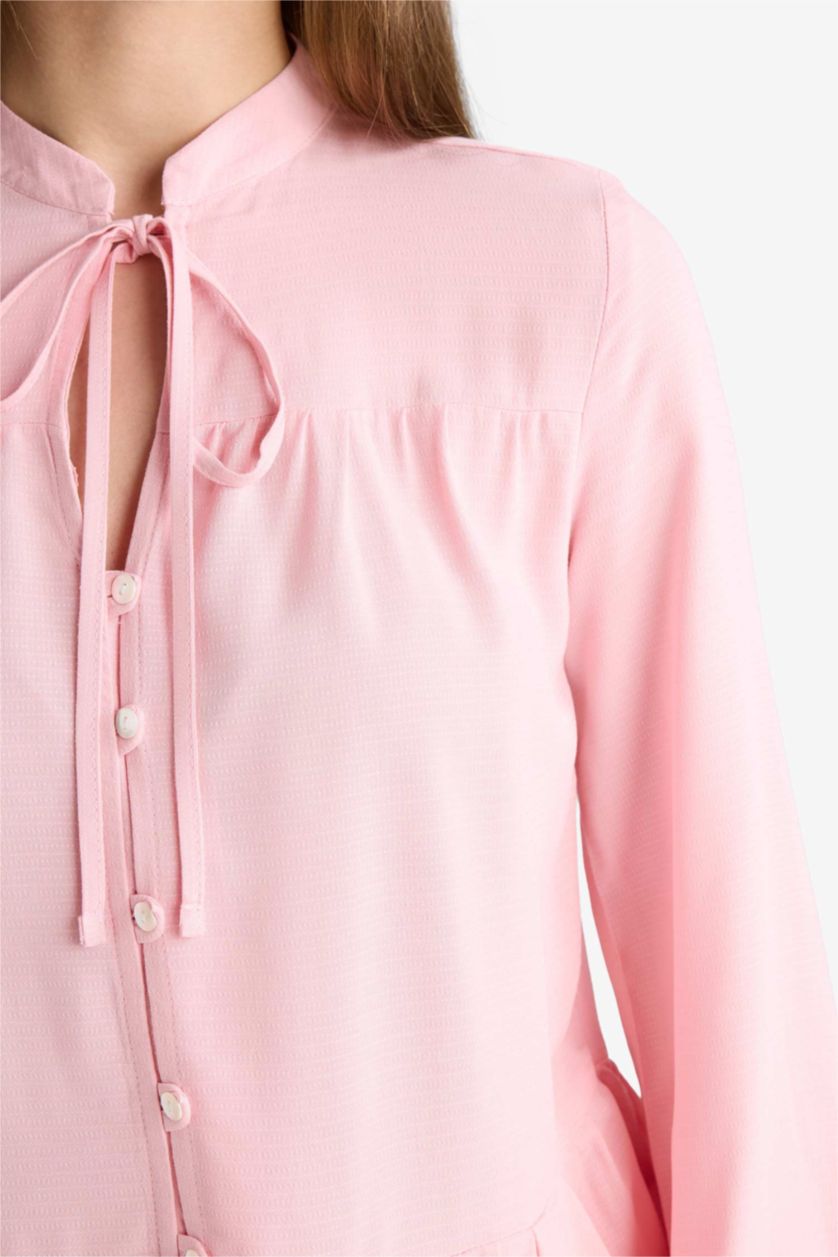 WOMAN Light Pink Regular Fit Long Sleeve Shirt