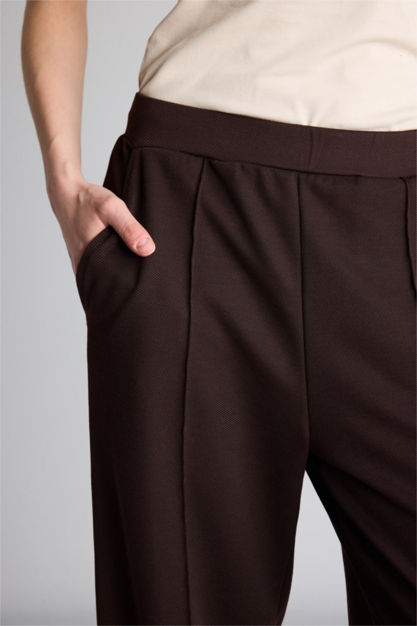 Kadın Kahve Wıde Leg Pantolon