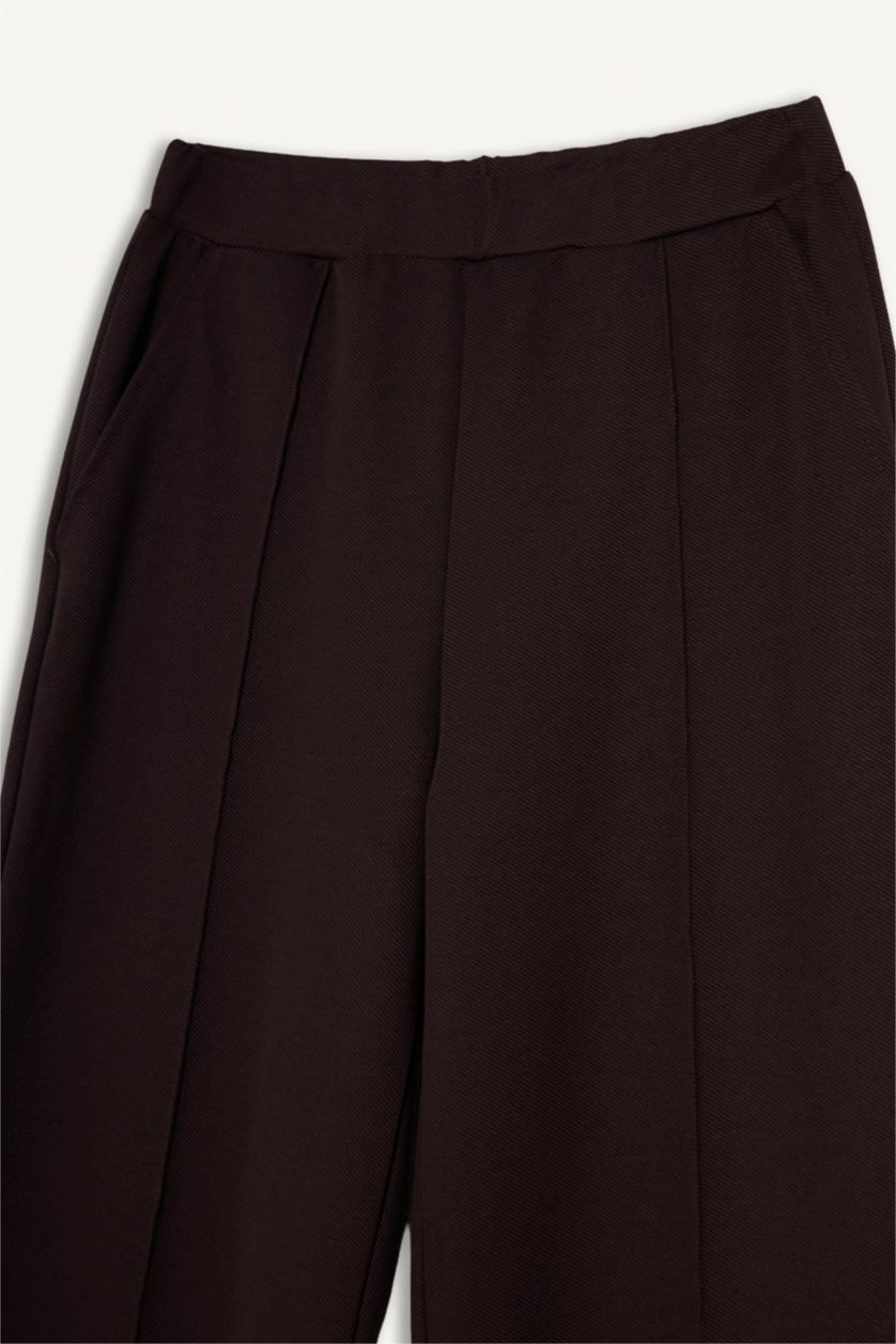 Kadın Kahve Wıde Leg Pantolon