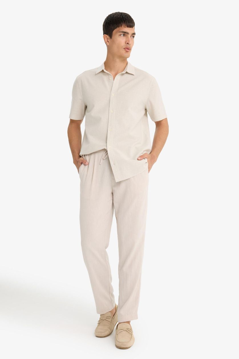 MAN Stone Regular Fit Polo Neck Cotton Shirt