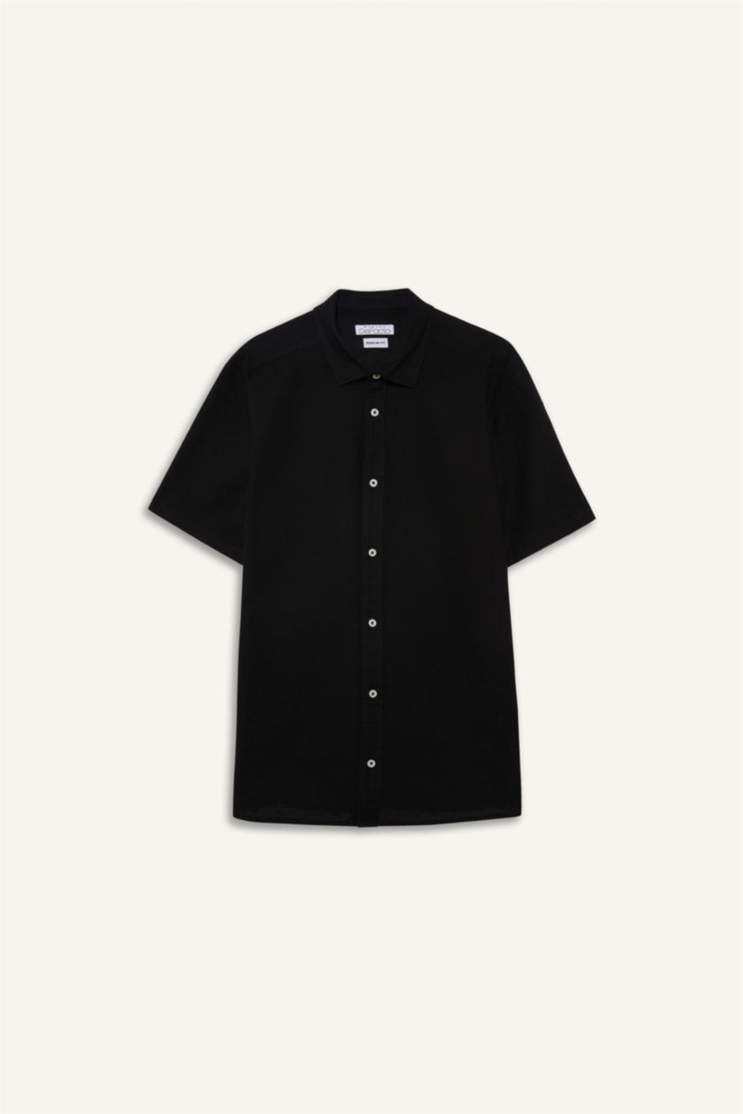 Erkek Siyah %100 Pamuk Gömlek