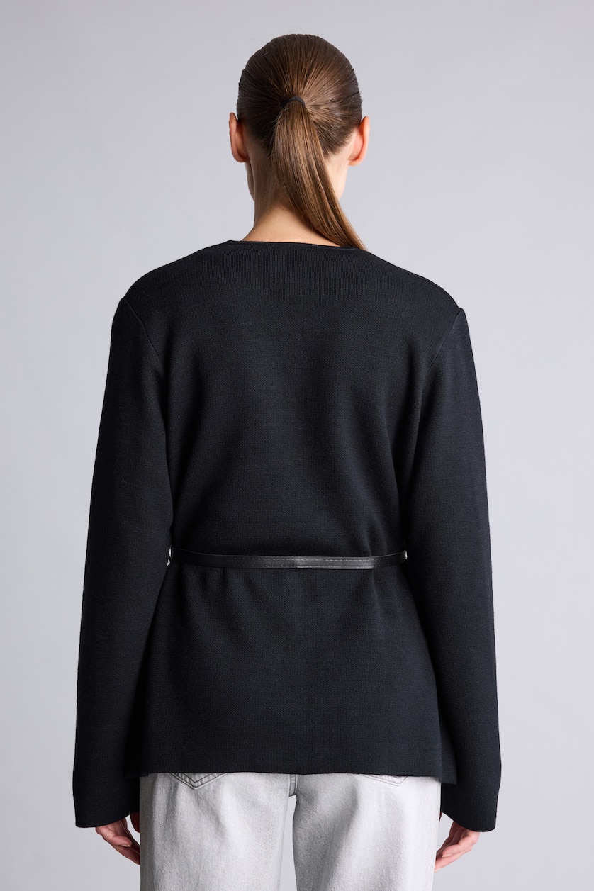 WOMAN Black Slim Fit Knitwear Cardigan