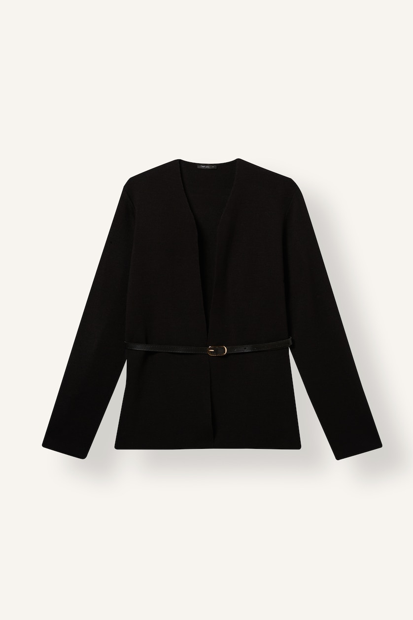 WOMAN Black Slim Fit Knitwear Cardigan