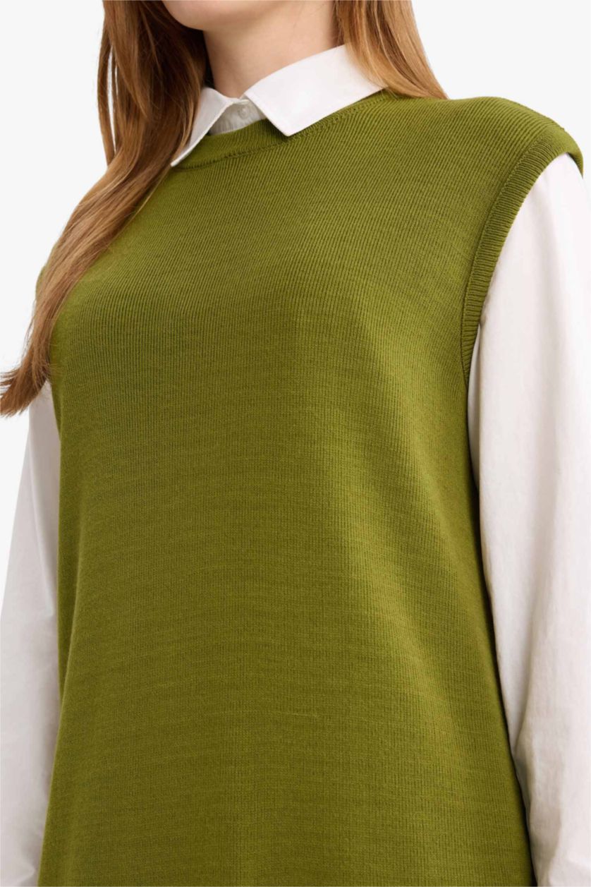 حريمي كاكي فيست تريكو بياقة عالية