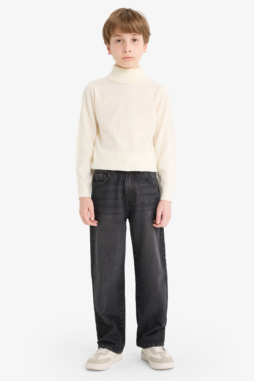 Мальчики и подростки Бежевый Мальчик, полу-гольф свитер