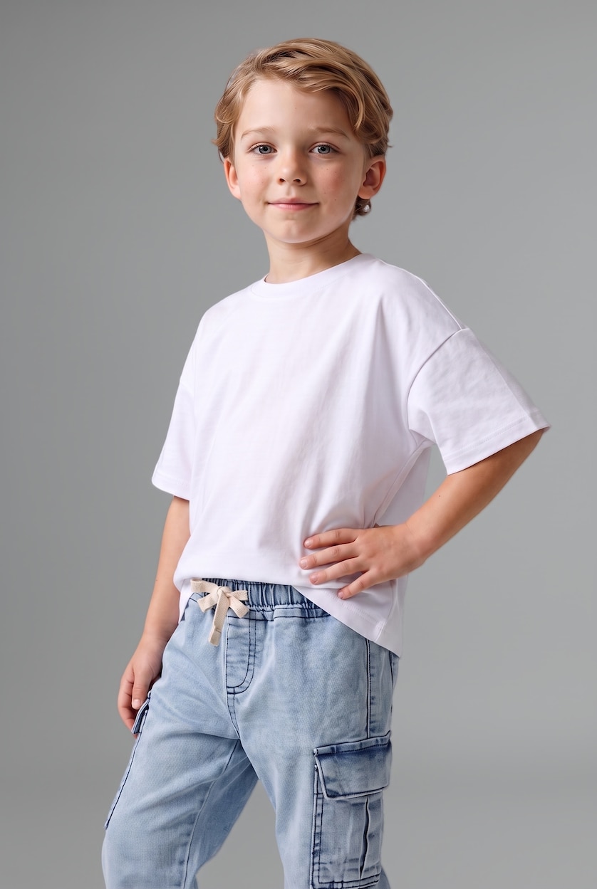 Малыши мальчики Светло-синий Джинсы Jogger Fit