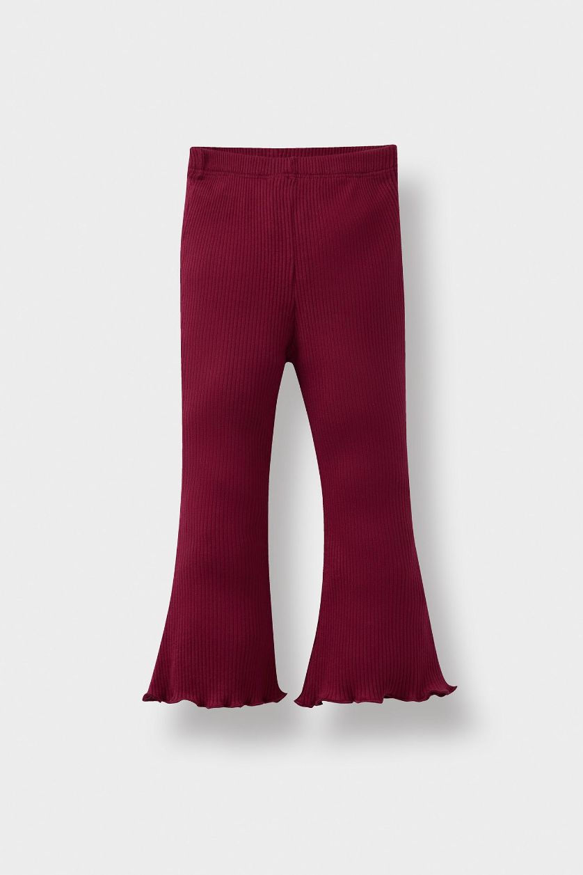 طفلة صغيرة خمري طقم بيبي بناتي تيشيرت مخطط وليجن - قطعتين