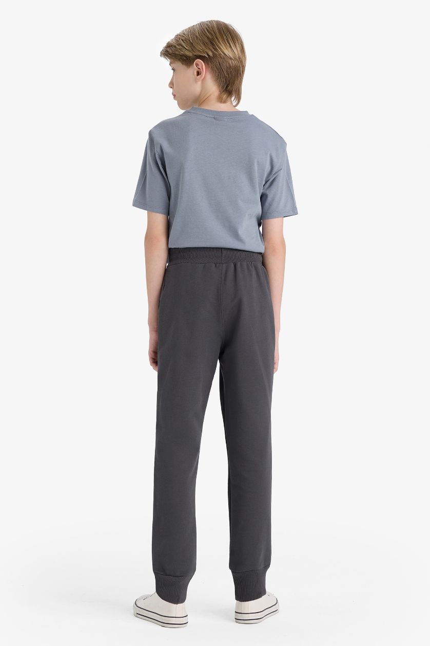 Erkek Çocuk - Genç Erkek Antrasit Beli Lastikli Eşofman Altı Erkek Çocuk