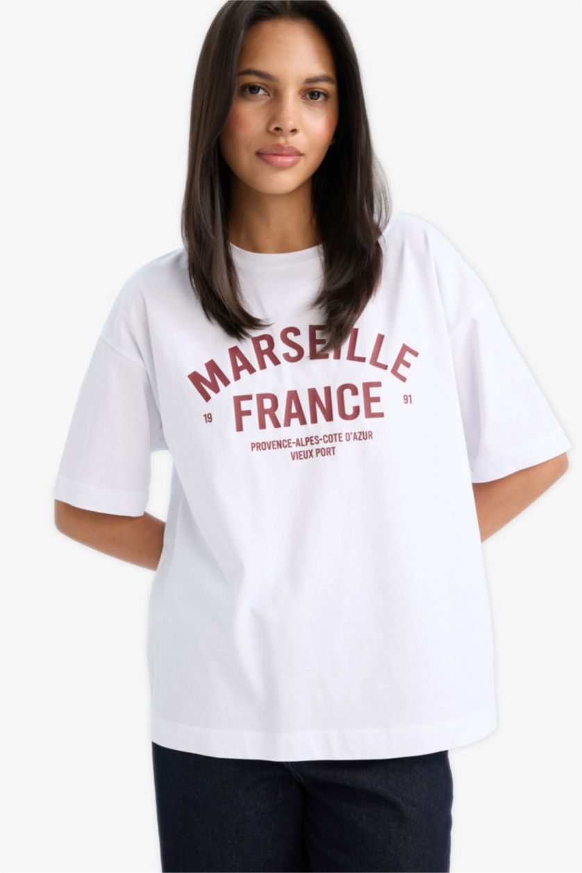 نساء أبيض Woman Short Sleeve T-Shirt