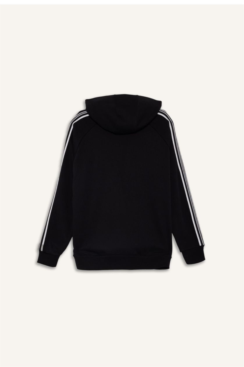 رجالي أسود سويت شيرت اوفر سايز مطبوع