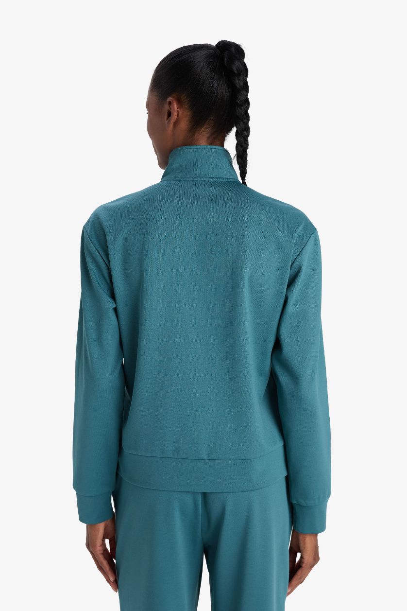 Woman Dark Green DeFactoFit Slim Fit Cardigan