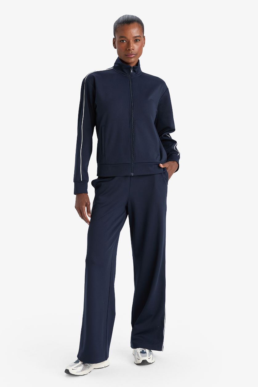 Woman NAVY DeFactoFit with Pockets Wide Leg Regular Length Sweatpants